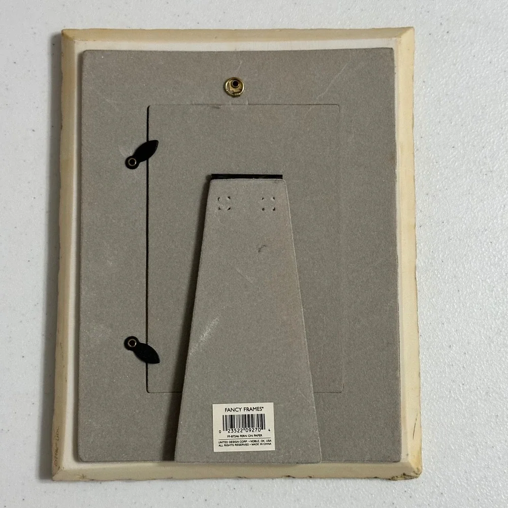 Fancy Frames FF-87246 Fern on Paper Resin Stone Photo Frame Rustic Vintage 3.5x5